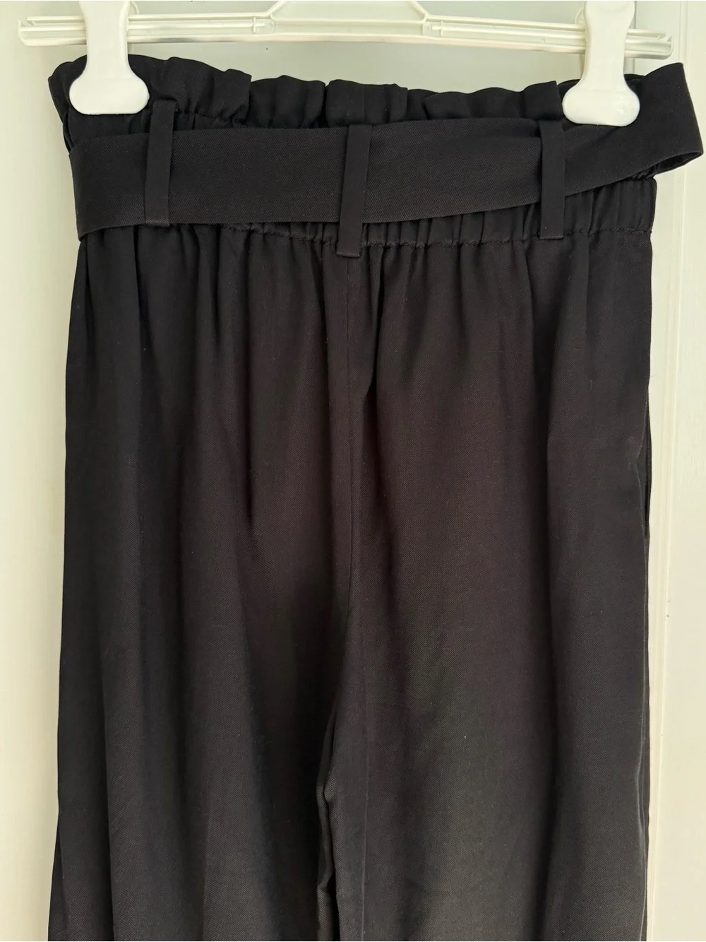 J. Crew Black High Waist Belted Wide Leg Pants US4